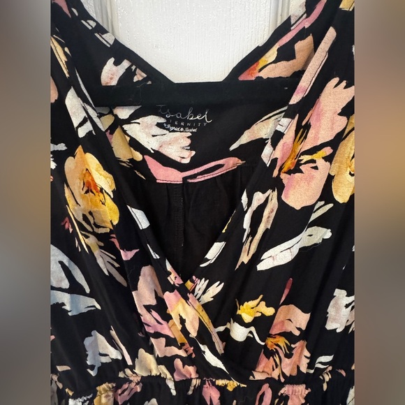 Isabel Maternity by Ingrid & Isabel Black Floral Midi Dress - Picture 2 of 2